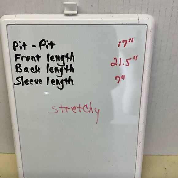 Espirit Womens Small Crewneck Top Black Metallic Sparkly Short Sleeves Stretch - Picture 9 of 9